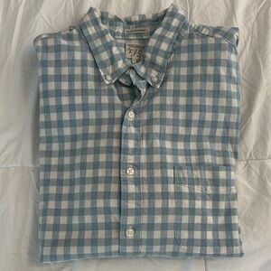 J. Crew Light Blue Checkered Shirt
